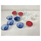 Longaberger pottery small bowl,  cobalt blue