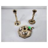 Brass candleholders