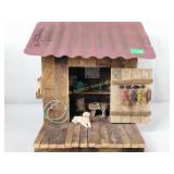 Handmade folk art  garden shed