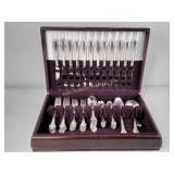 Wallace stainless flatware set and chest