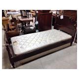 Twin bed frame, mattress,  box springs, no rails,