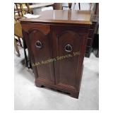 Wood cabinet, 26 x 24 x 40, some scratches