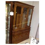 China hutch, lighted, good condition, 52 x 16 x