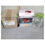 Decorative items including Cardinal ornament,