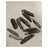 Pocket knives various sizes vintage  styles vary