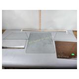 Glass pieces, variety of sizes shapes and colors