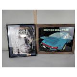 Porsche framed art, Kurt Cobain Spin framed