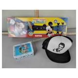 M&M lunch box, Mickey Mouse Clubhouse Guitar,