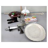 Hull ovenware dish, egg and omelet wave, stapler,