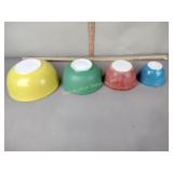 Pyrex mixing bowls (major color wear)