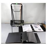 Books, CDs, luggage cart (bad condition), Gun