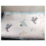 Quilted baby sheep comforter