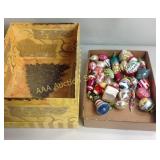 Antique Christmas ornaments some Shiny Bright