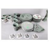 Pfaltzgraff winterwood serving set with plates