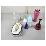 Glass bells, vase, Fenton, anniversary, milk