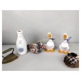 Cast iron iron, for decor milk jug, porch ducks,