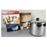 Pampered Chef decorator, Apple mate, stock pot,