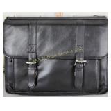 Black briefcase with miscellaneous papers, with