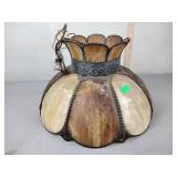 Vintage stained glass light fixture