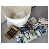 Lightbulbs, icemelt,  swiffer sweeper dry cloths,