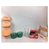 1996 Coca-Cola Classic six pack bottles (one