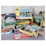 vintage jigsaw puzzles including Tuco, Warren,