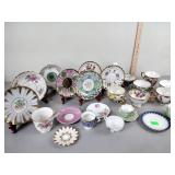 Tea cups and saucers including royal Sealy China