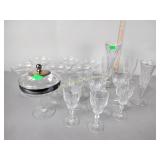 Stemware, dessert cups, pedestal covered candy