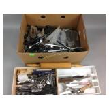 Wooden rolling pin, misc eating utensils