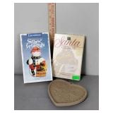 Longaberger and Pampered Chef clay cookie molds