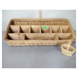 Desk organizer and small basket,  No brand label