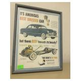 Ford Framed Car Advertisement