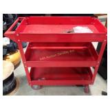 Rolling metal shop cart