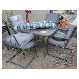 Patio Set, (4) Chairs, table, umbrella