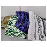 Four blankets - two hand knitted