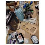 Office supplies, miscellaneous home decor, paper