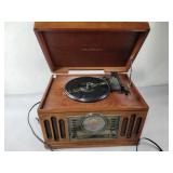 Radio, record player combo, CD player, testing