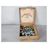 Marbles, tobacco box