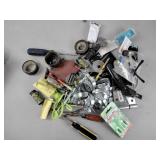 Misc tools and hardware, including clamps,