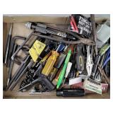 Tools including screwdrivers,  allen wre6. Vise