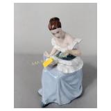 Czech blue dress figurine