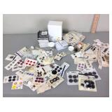 Misc buttons, misc journal booklets