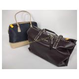 (2) Leather purses including Totes - with fine