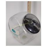 Glass candy canister with lid