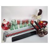 Coca-Cola glasses, Santa, hand held Italian mixer