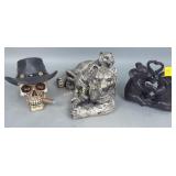 Home decor, smoking score with hat, tiger cub and