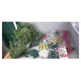 Christmas decorations, ornaments, green red