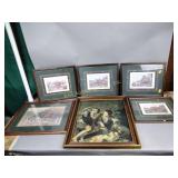 Five Fox Hunting Framed Prints - 18x15 (4),