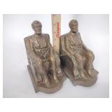 Lincoln Seated Cast Iron Bookends
