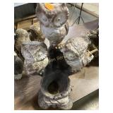 Owl concrete lawn ornament. Height: 20"